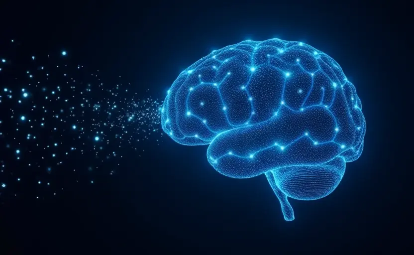 Red neuronal absorbiendo datos de una página web